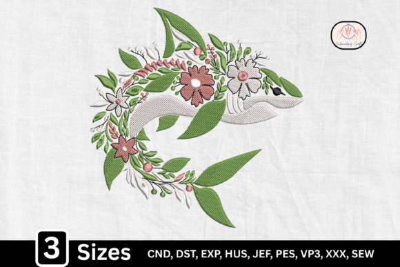 Botanical Floral Shark Embroidery Review