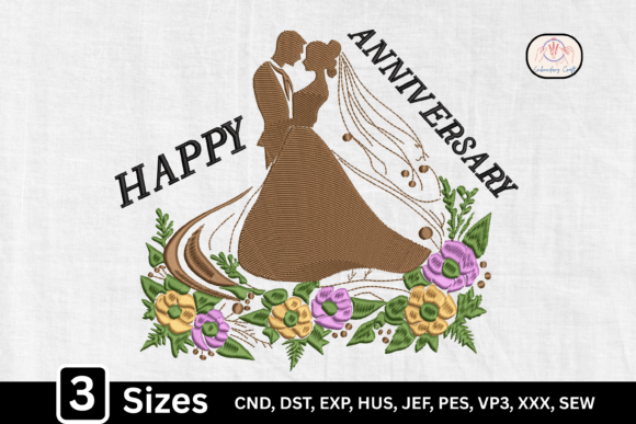 Bride Groom Happy Anniversary Embroidery Review