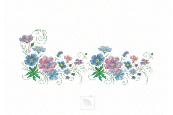 Cosmos Flower Border Review for Seasonal Embroidery