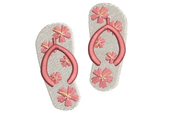 Hibiscus Flower Flip Flops Embroidery Review