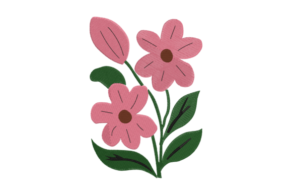 Pink Flower Machine Embroidery Review