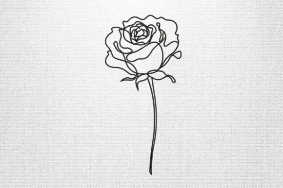 Single Line Rose