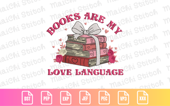 Stacked Books Valentine Embroidery Review