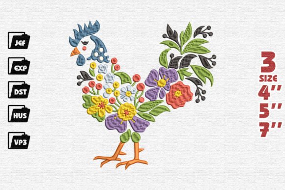 Whimsical Rooster Embroidery Design Review